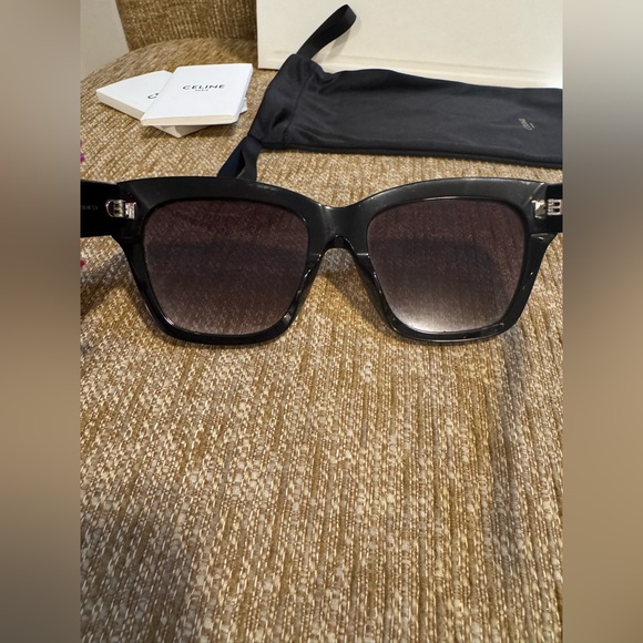 ❤️ Authentic Celine Triomphe Black Acetate Sunglasses shades ❤️ - Picture 9 of 13